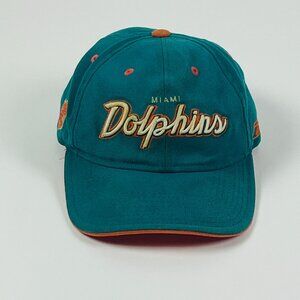 Miami Dolphins Teal & Orange NFL Adjustable Strap Hat By Reebok Embroidered Logo